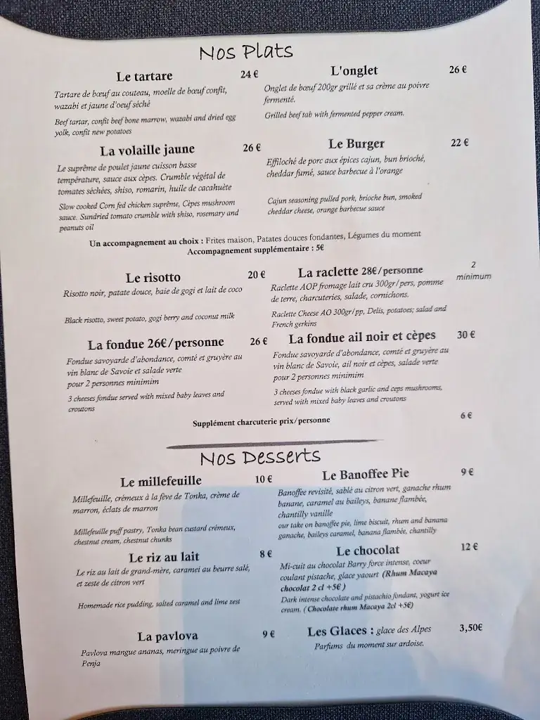 Menu_Bistro Les 2 Mules - Alpe d'Huez_Huez_image_1