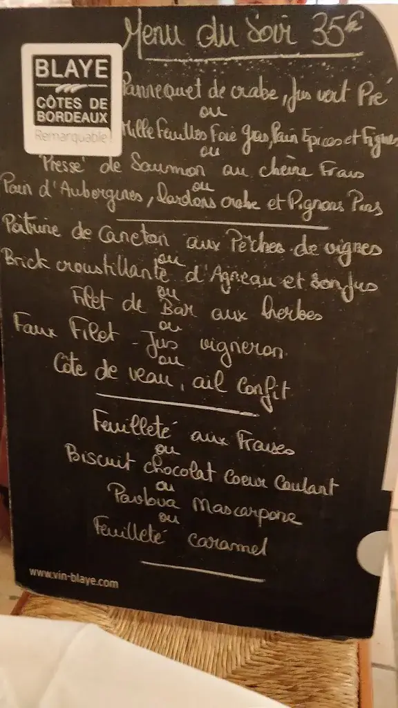 Menu_Le Gavroche Blaye Restaurant / Brasserie_Blaye_image_4