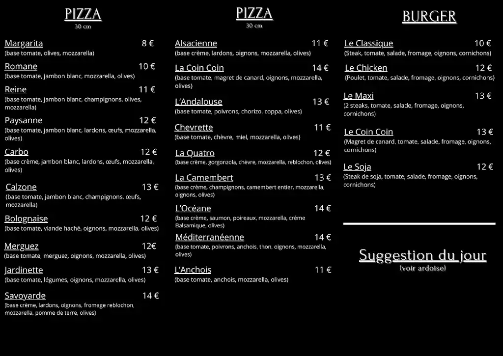 Menü_Chez john_Blaye_Bild_1