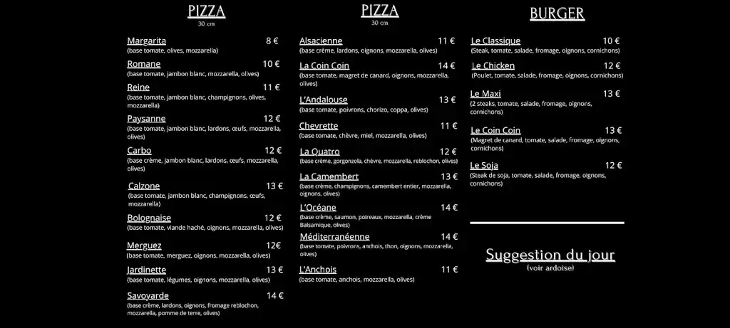 Menü_Chez john_Blaye_Bild_2