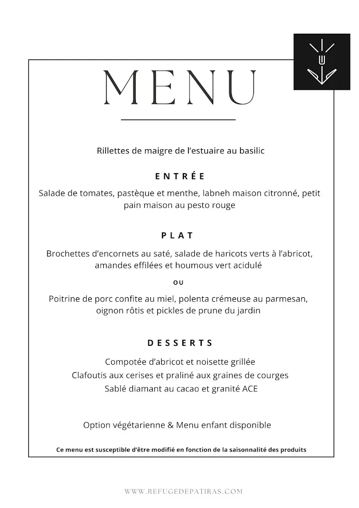 Menu_Le Refuge de Patiras_Saint-Androny_image_1