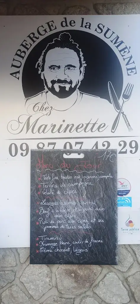 Menu_Auberge de la Sumène, Chez Marinette_Antignac_image_1