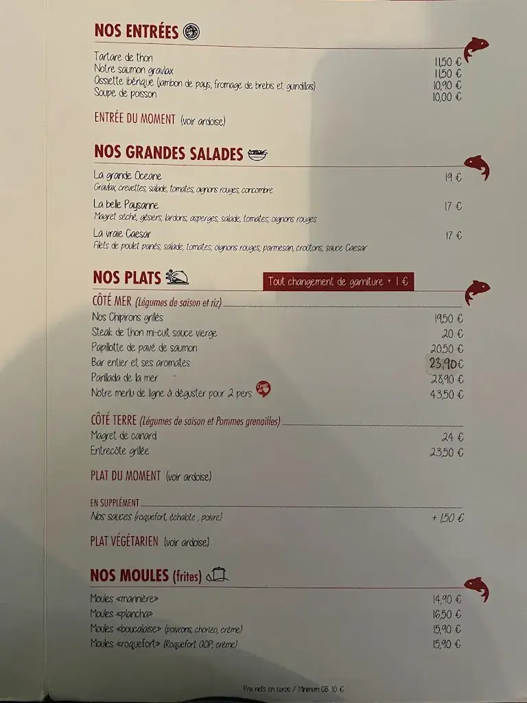 Menu_Le Poisson Rouge_Vieux-Boucau-les-Bains_image_1
