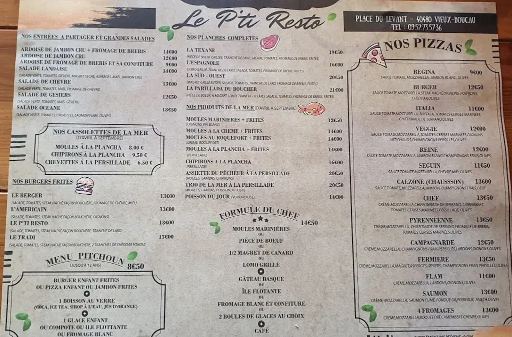 Menu_Le P'ti Resto_Vieux-Boucau-les-Bains_image_1