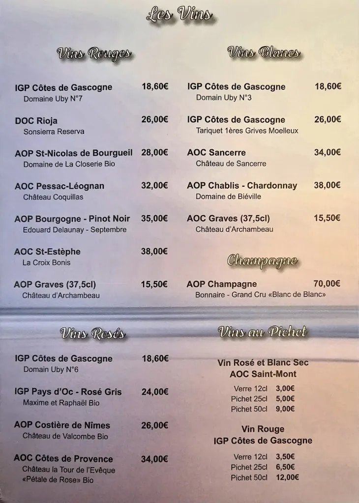 Menu_Captain Bar Restaurant_Vieux-Boucau-les-Bains_image_1