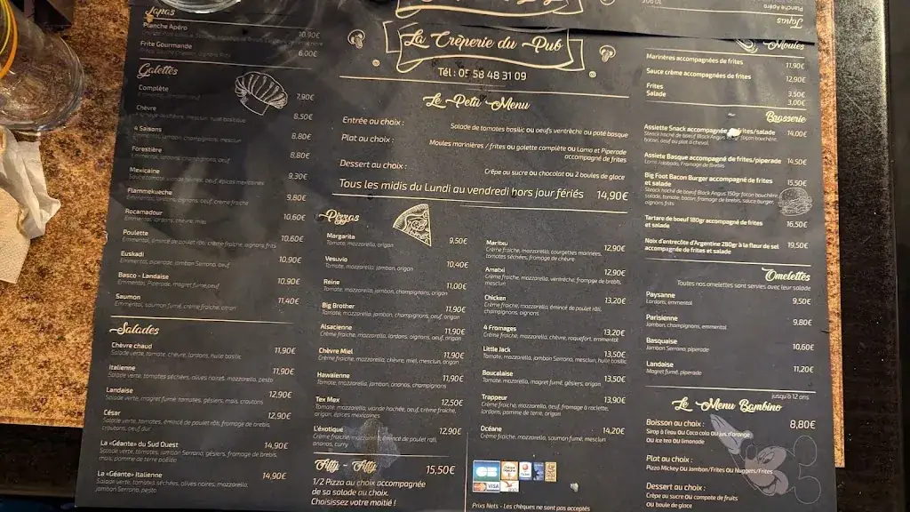 Menu_La Crêperie du Pub_Vieux-Boucau-les-Bains_image_2