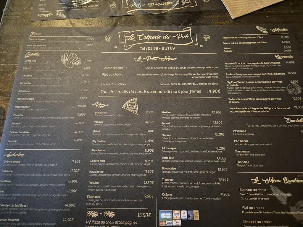 Menu_La Crêperie du Pub_Vieux-Boucau-les-Bains_image_3