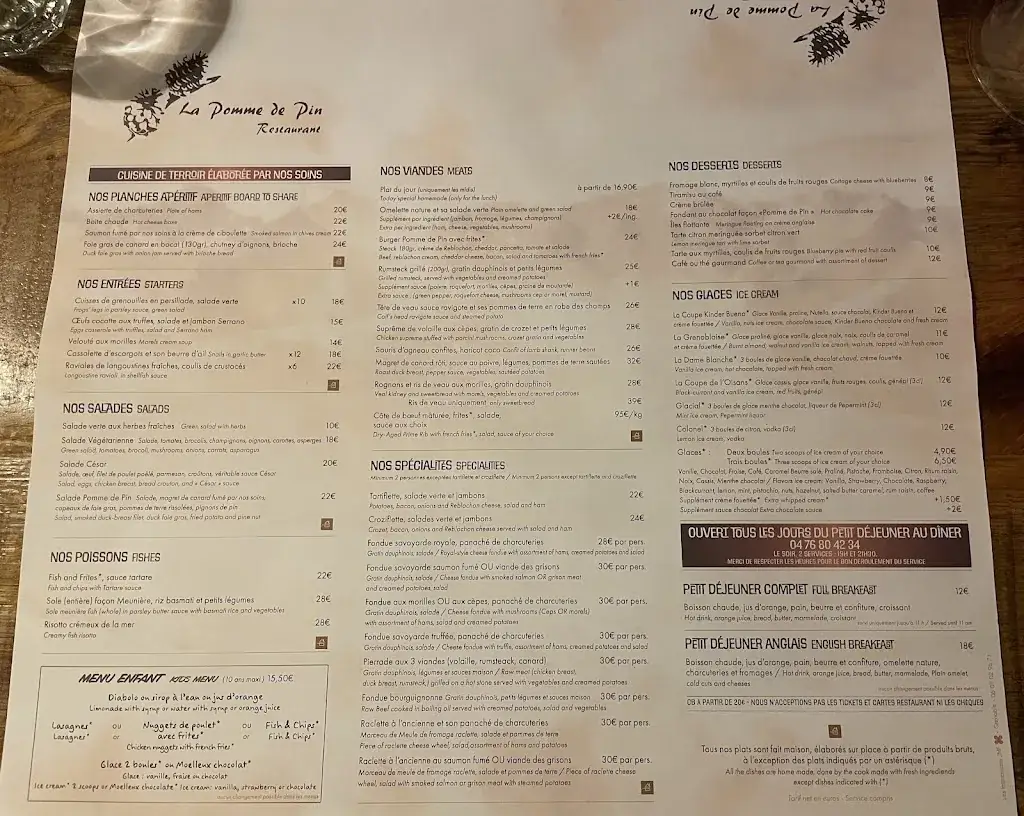 Menu_Restaurant La Pomme de Pin_Huez_image_1