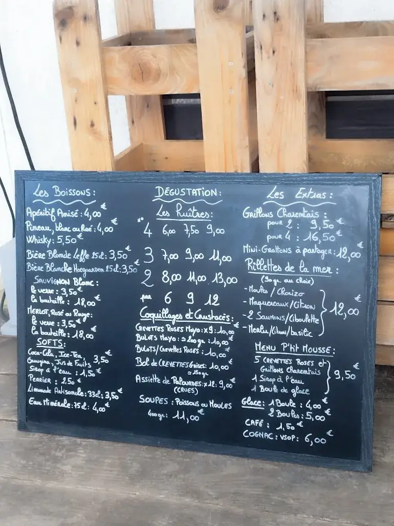 Menu_Bar à Huîtres Le Møllin par l'huître de la Pointe_Bourcefranc-le-Chapus_image_1