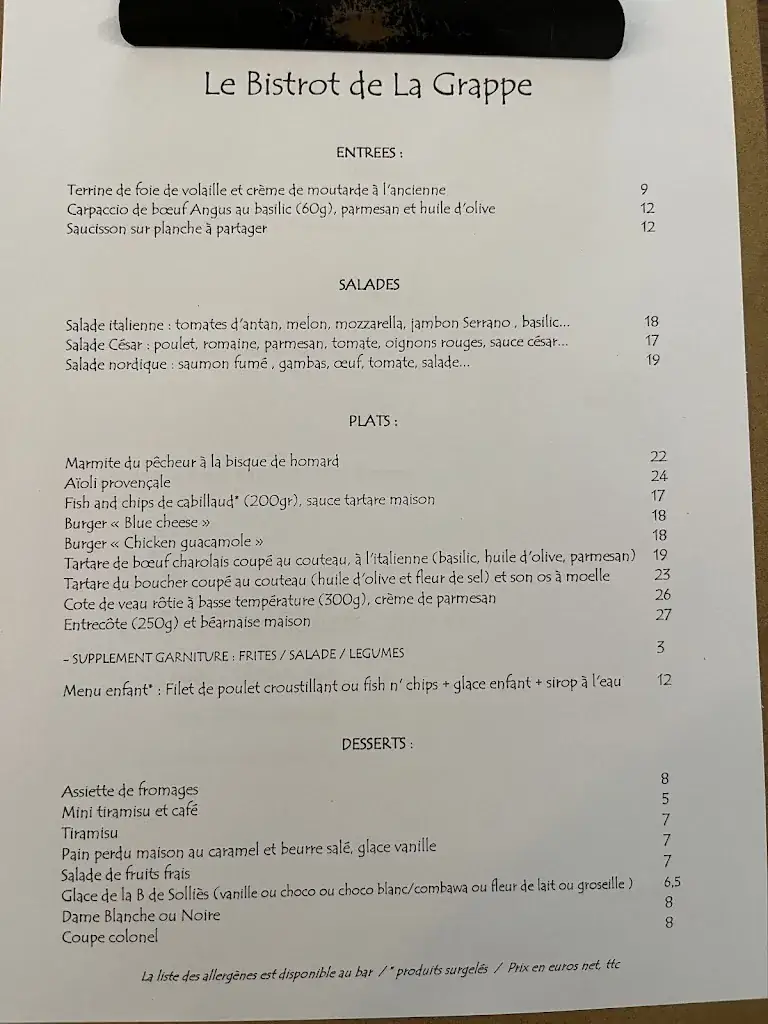Menu_Le Bistrot de la Grappe_Motte_image_1