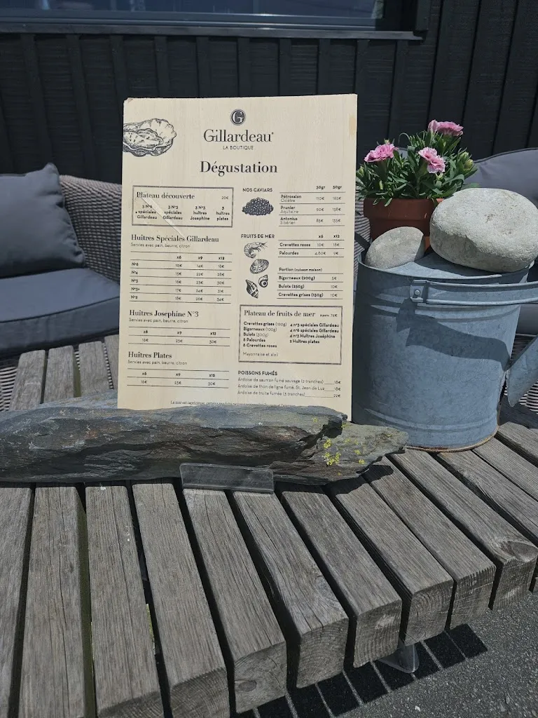 Menu_La Boutique Gillardeau_Bourcefranc-le-Chapus_image_2