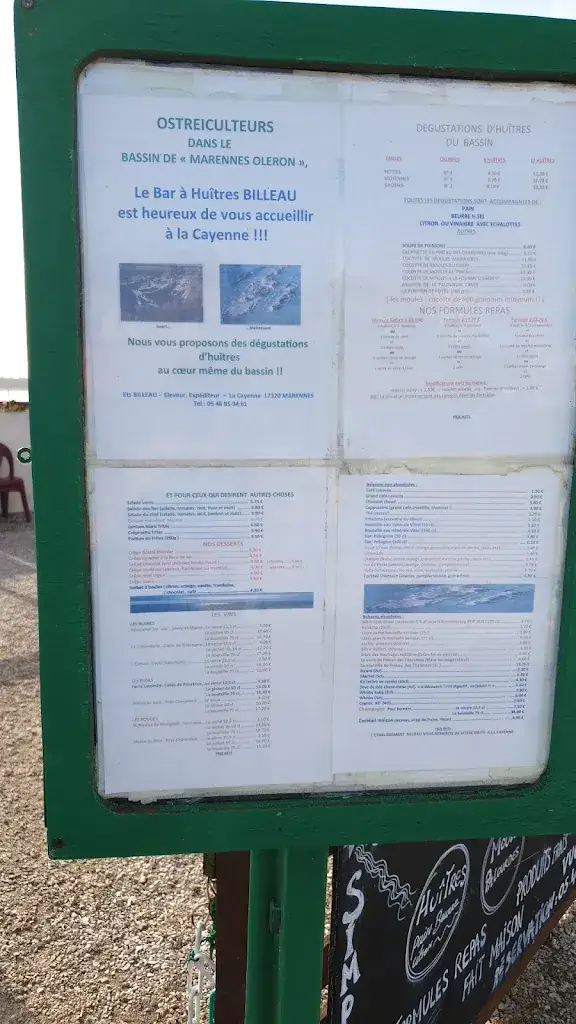 Menu_La cabane aux marées (ex Bar à Huître de Billeau)_MARENNES_image_2