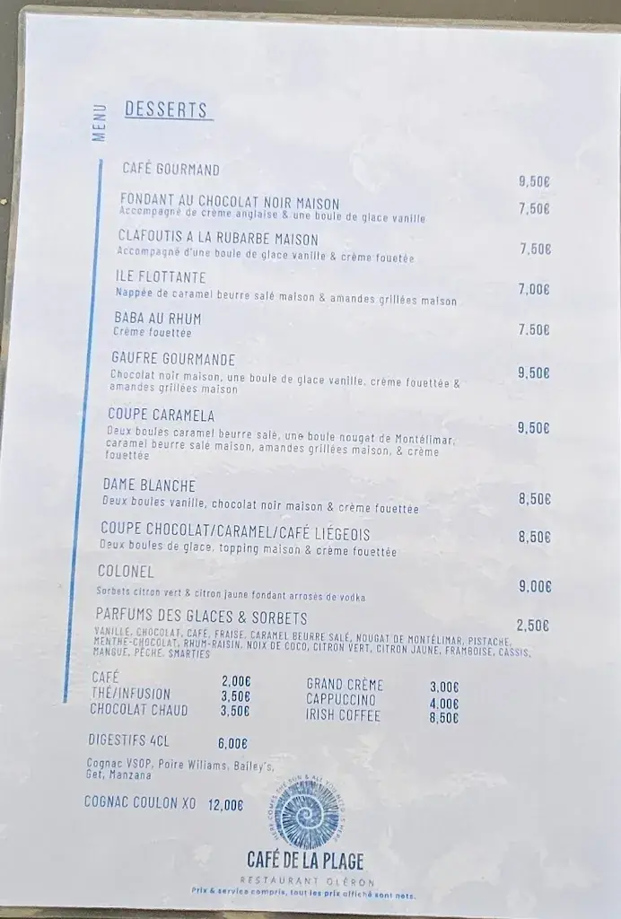 Menu_Le Café de la Plage_Saint-Georges-d'Oléron_image_1