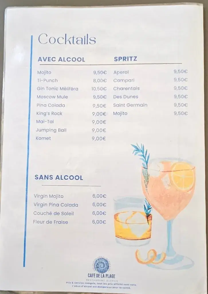 Menu_Le Café de la Plage_Saint-Georges-d'Oléron_image_3