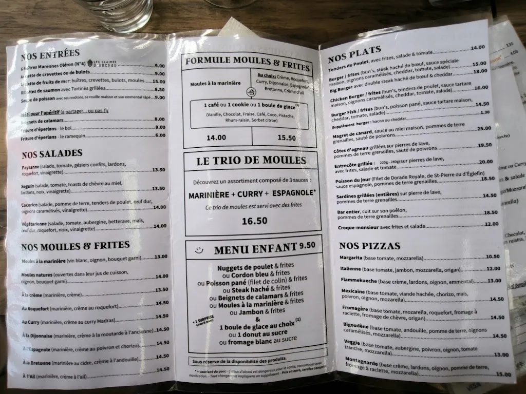 Menu_La Quichenotte Restaurant - Sur le Port de Plaisance de Boyardville_Saint-Georges-d'Oléron_image_4