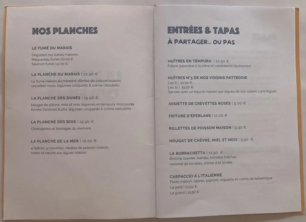 Menu_LE MARAIS QUI FUME_Saint-Pierre-d'Oléron_image_2