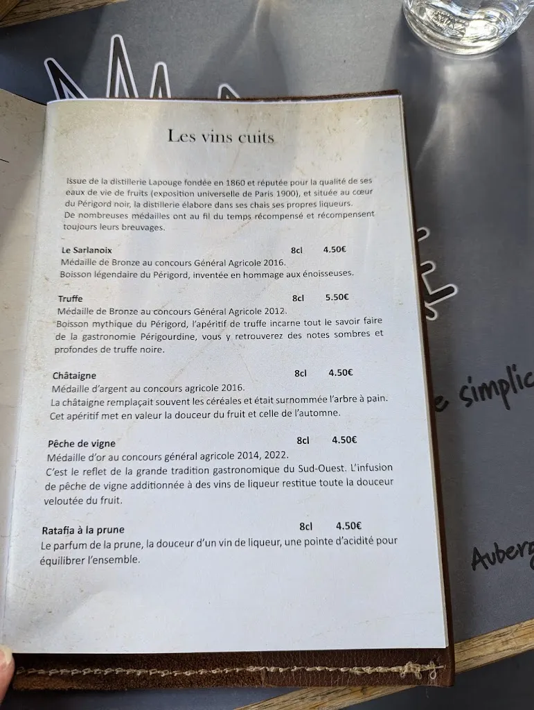 Menu_Auberge le Saint-Pierre_Saint-Pierre-d'Oléron_image_4