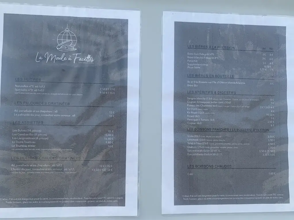 Menu_La Moule à Facettes Dégustation_Dolus-d'Oléron_image_1
