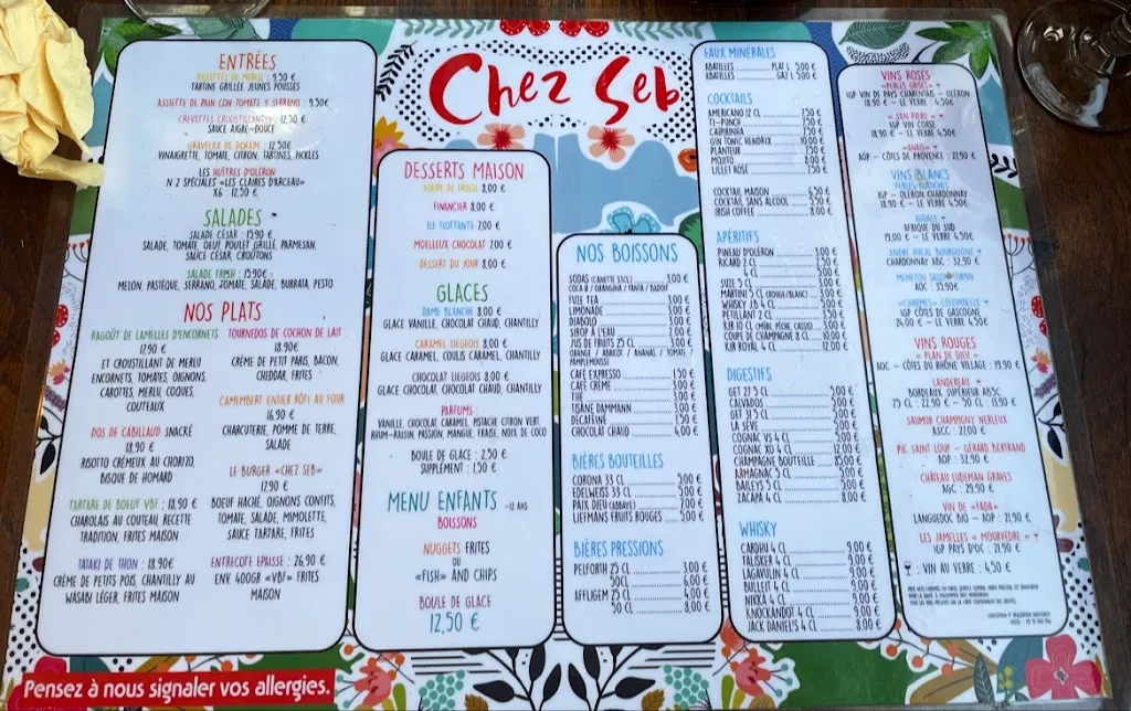 Menu_Chez Séb_Saint-Georges-d'Oléron_image_3