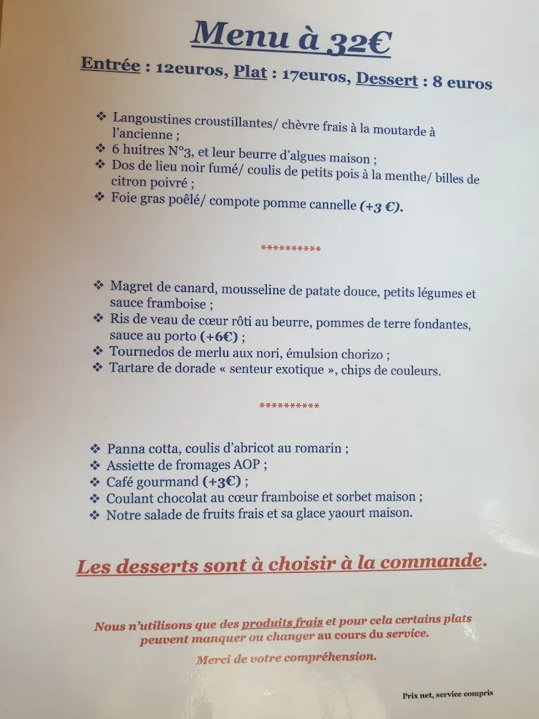 Menü_Restaurant Le Petit Coivre_Saint-Pierre-d'Oléron_Bild_3