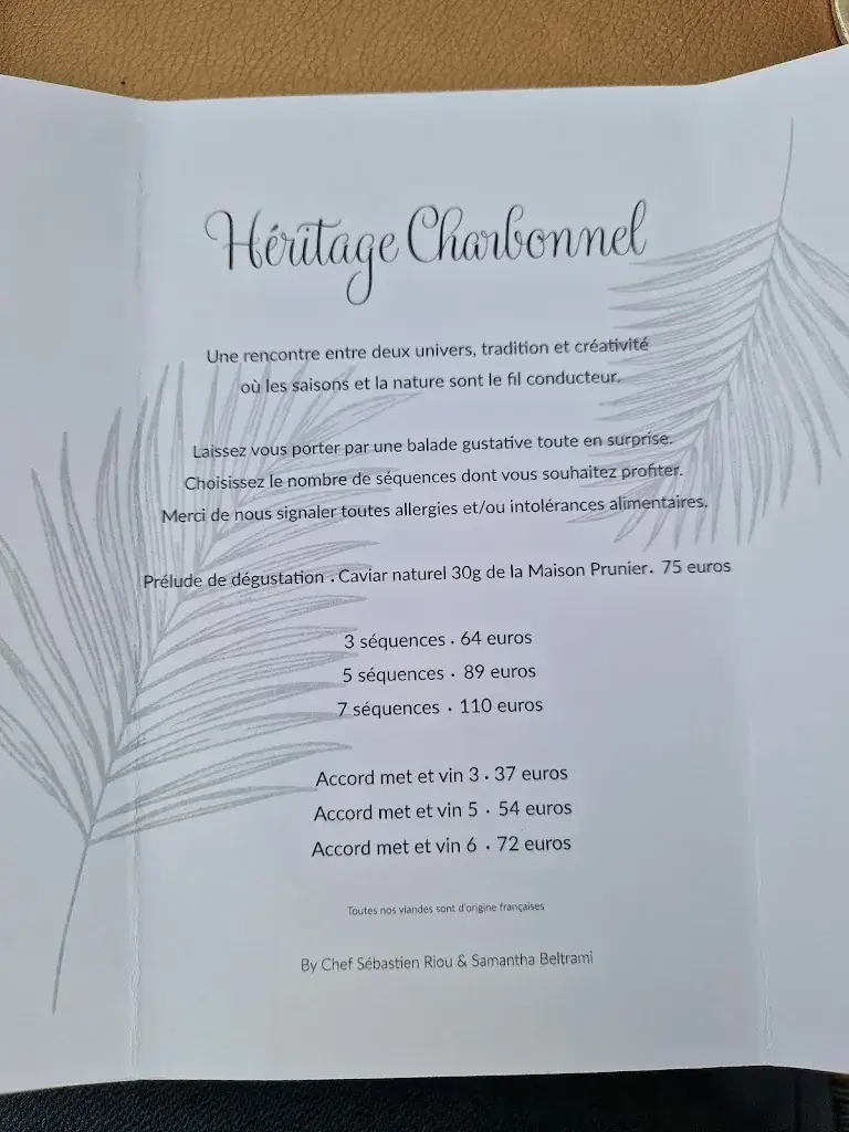 Menu_Restaurant Charbonnel_Périgord_image_2