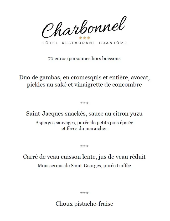 Menu_Restaurant Charbonnel_Périgord_image_3