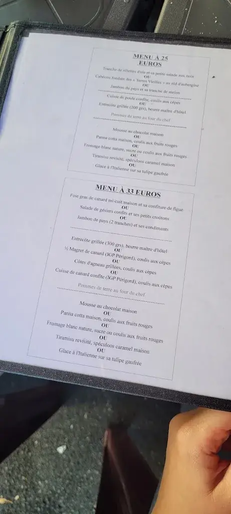 Menu_Restaurant Le Saint-Sicaire_Périgord_image_4
