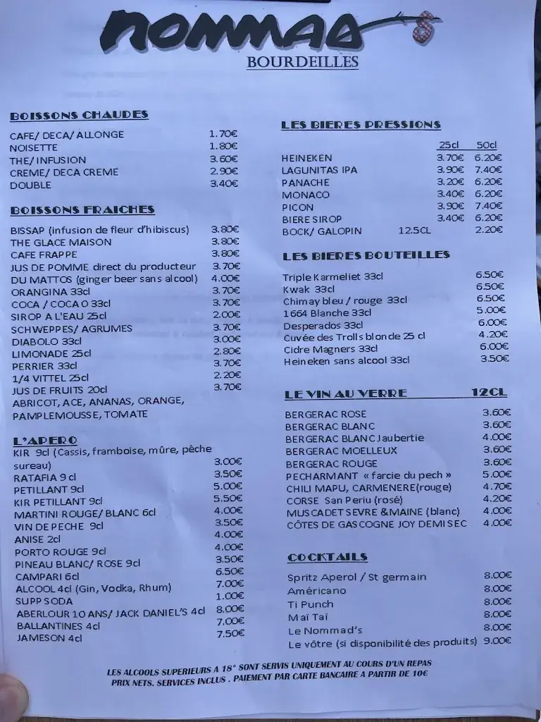 Menu_Nommad's - Bistro à Bourdeilles_Bourdeilles_image_3