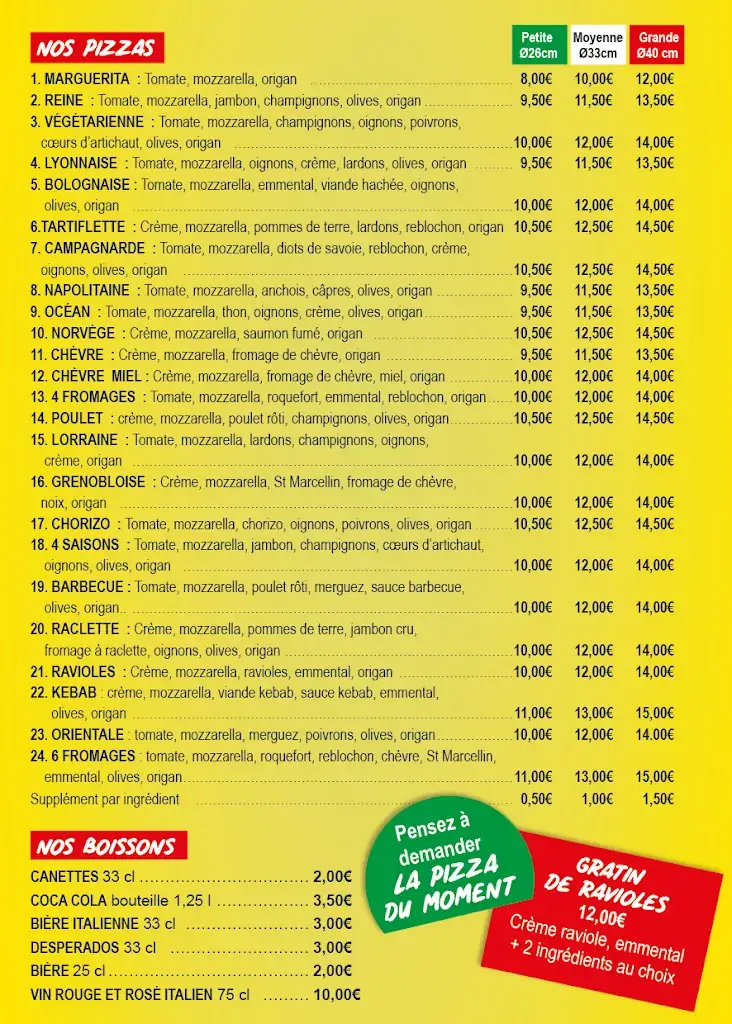 Menu_Pizza chez francesco et fils_Aoste_image_1