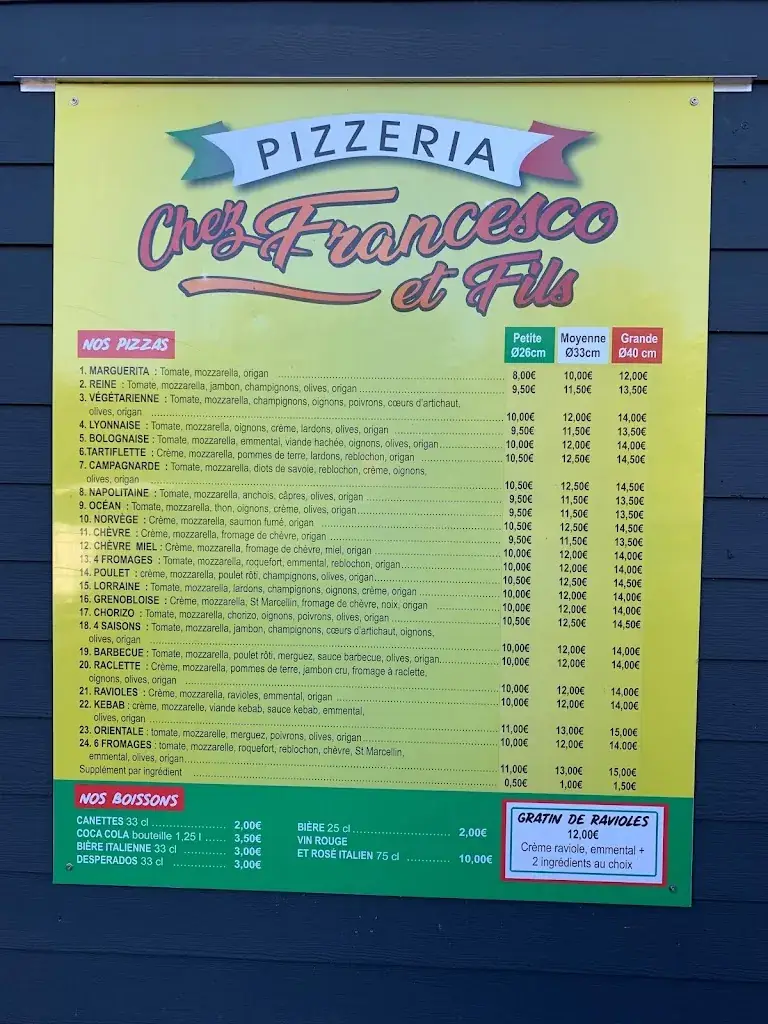 Menu_Pizza chez francesco et fils_Aoste_image_3