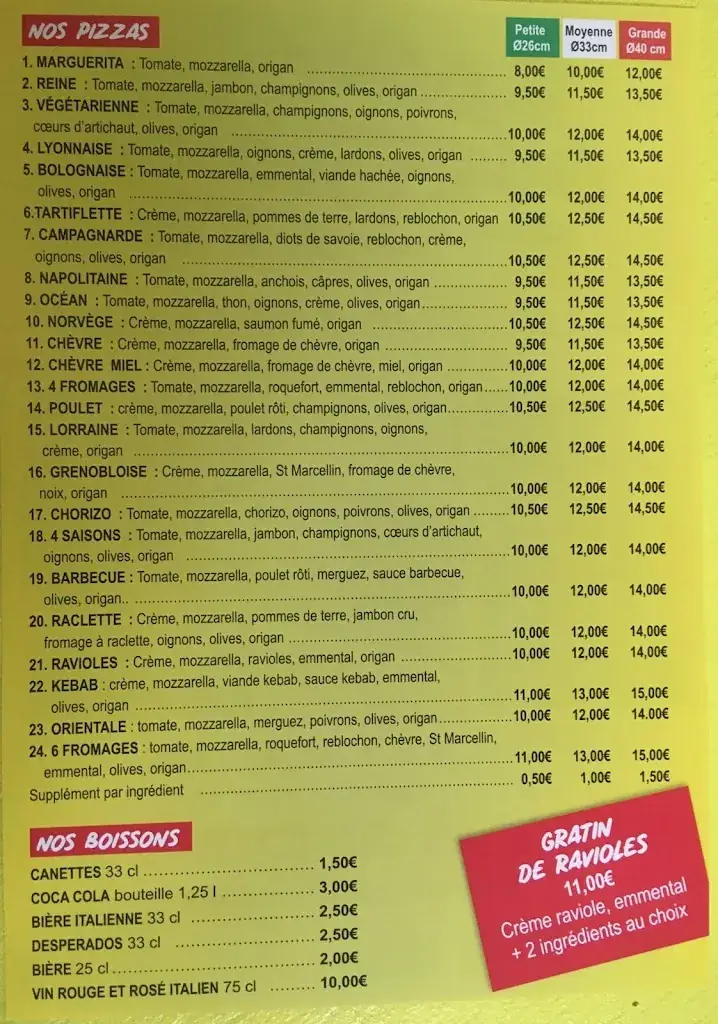 Menu_Pizza chez francesco et fils_Aoste_image_4