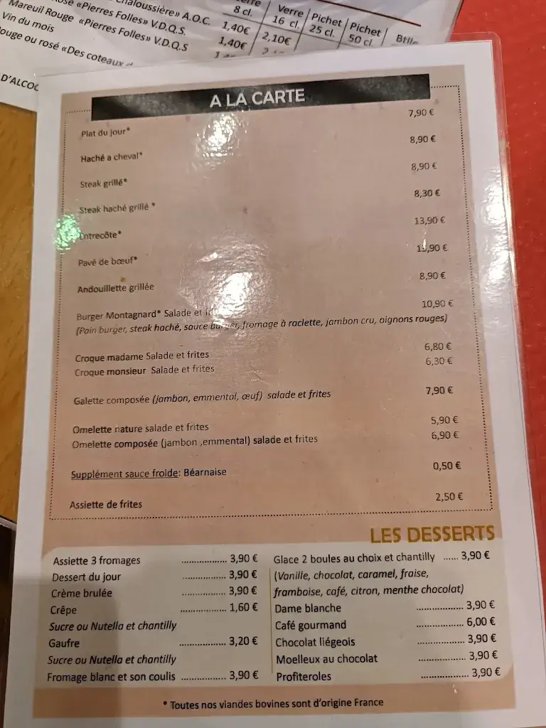Menu_Le rendez-vous bar et brasserie_Bressuire_image_2