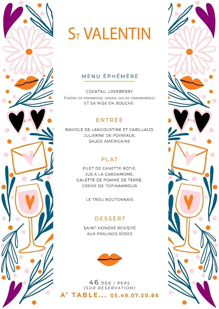 Menu_Restaurant à Table_Brioux-sur-Boutonne_immagine_1