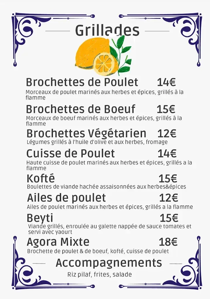 Menu_L'AGORA Restaurant & Grill_Rochefort_image_2