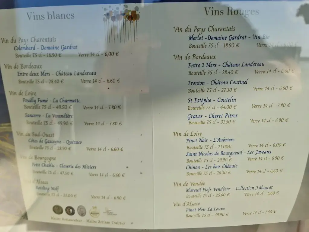 Menu_L'Escale de Lupin_Saint-Nazaire-sur-Charente_image_1