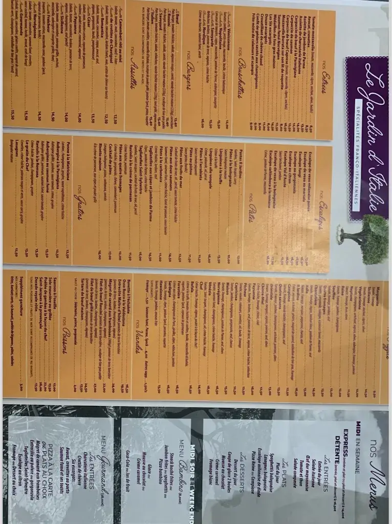 Menu_Le Jardin d'Italie_Breuillet_image_2