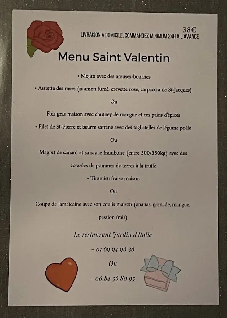Menu_Le Jardin d'Italie_Breuillet_image_3