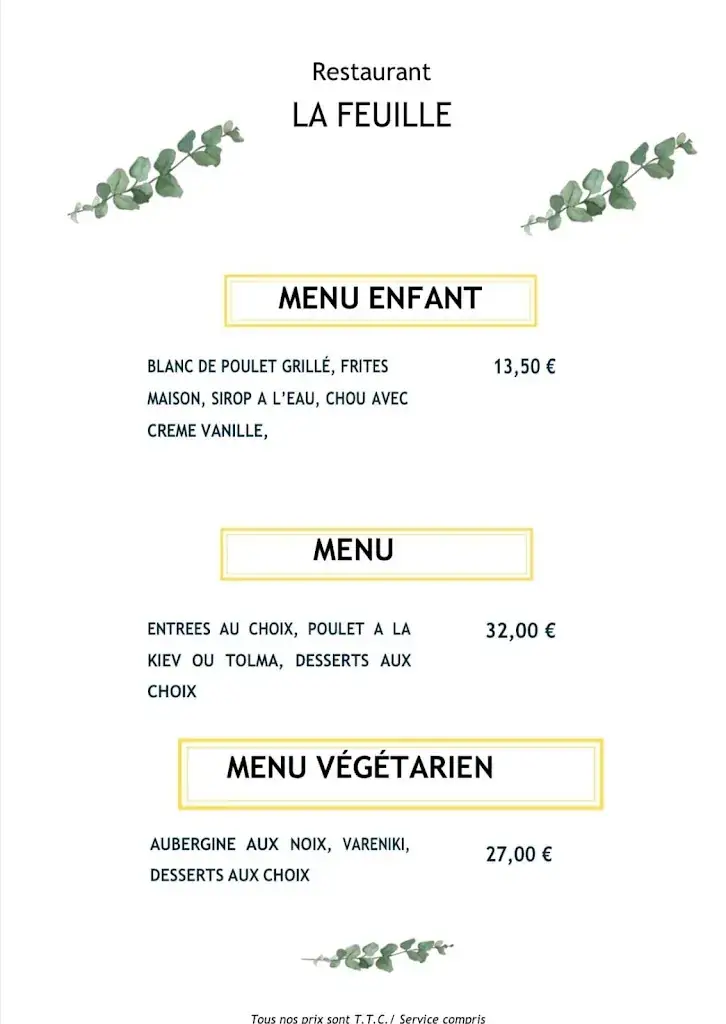 Menu_Restaurant La Feuille_Brive-la-Gaillarde_image_3