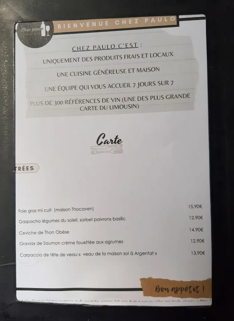 Menu_Chez Paulo_Brive-la-Gaillarde_image_2