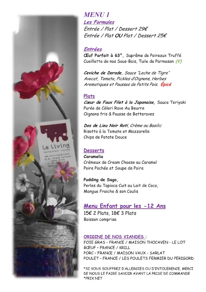 Menu_Le Living_Brive-la-Gaillarde_image_2