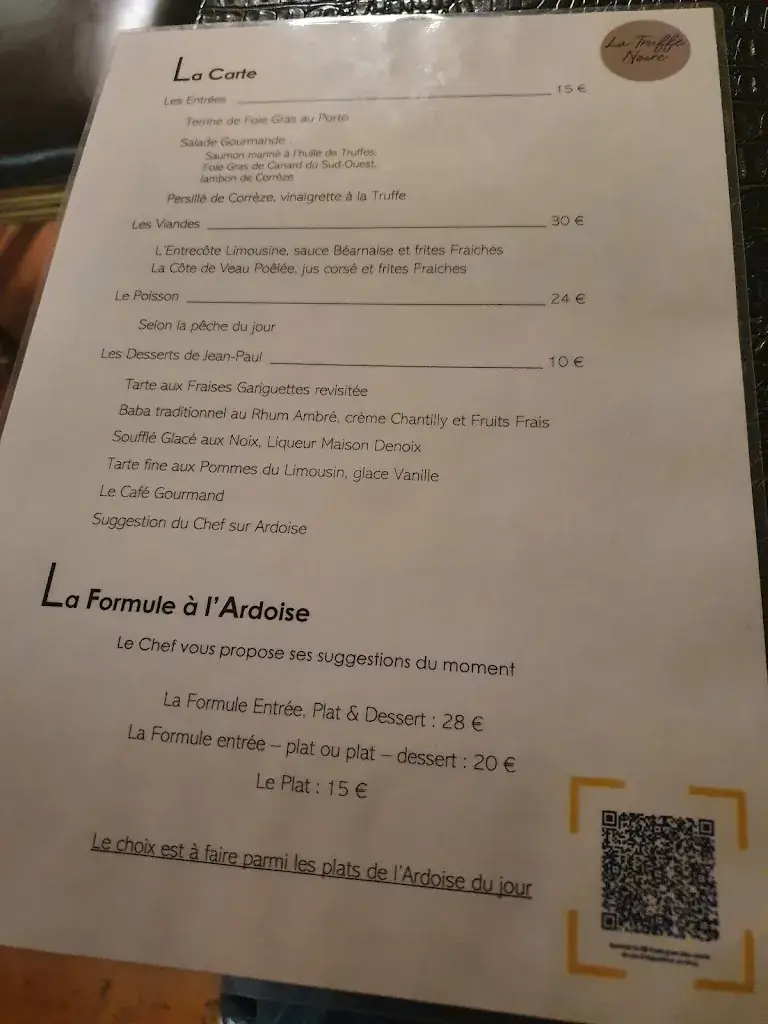 Menu_La Truffe Noire_Brive-la-Gaillarde_image_3