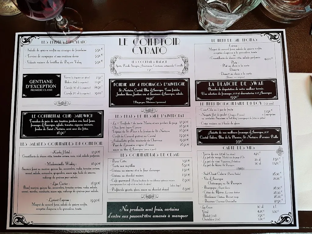 Menu_Le comptoir Cyrano_Bourboule_image_2