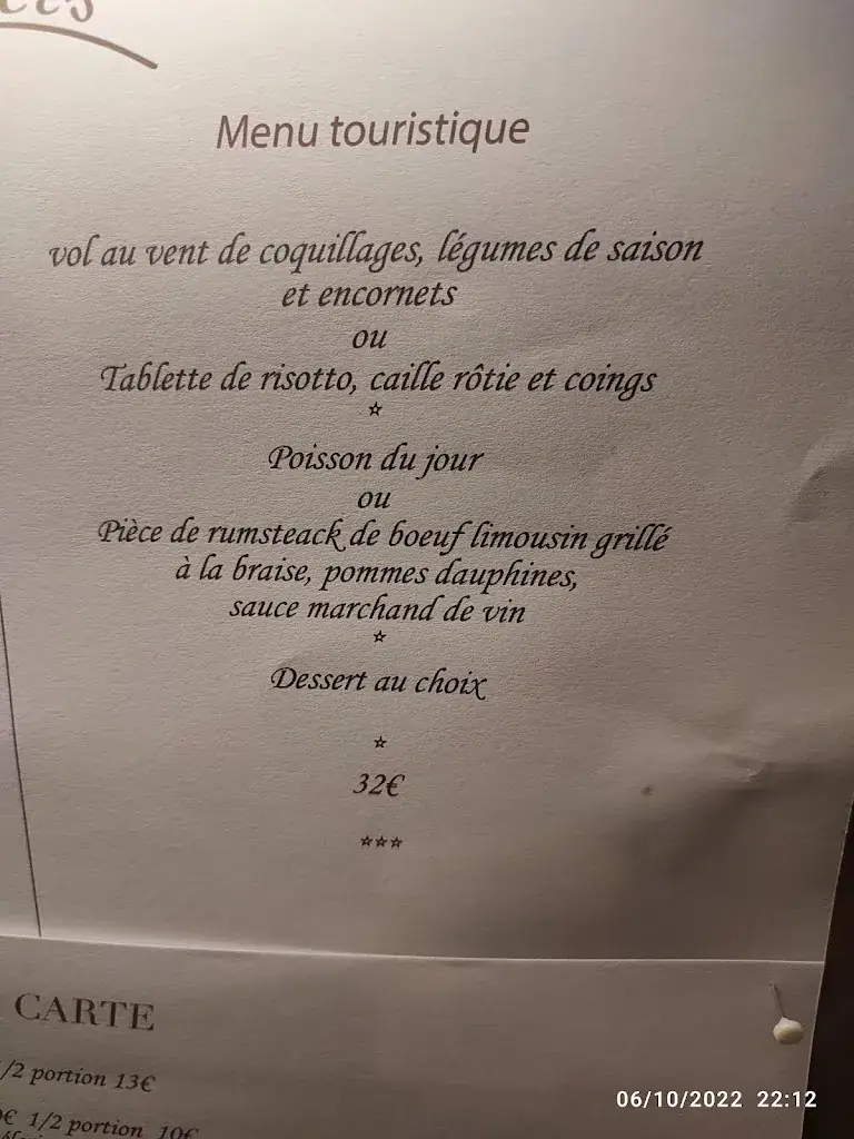 Menu_Chez Francis_Brive-la-Gaillarde_image_2