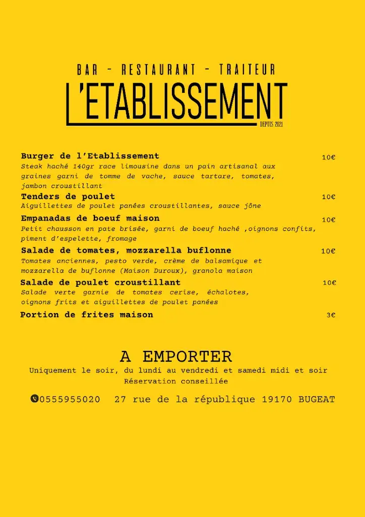 Menu_L’établissement_Bugeat_image_1