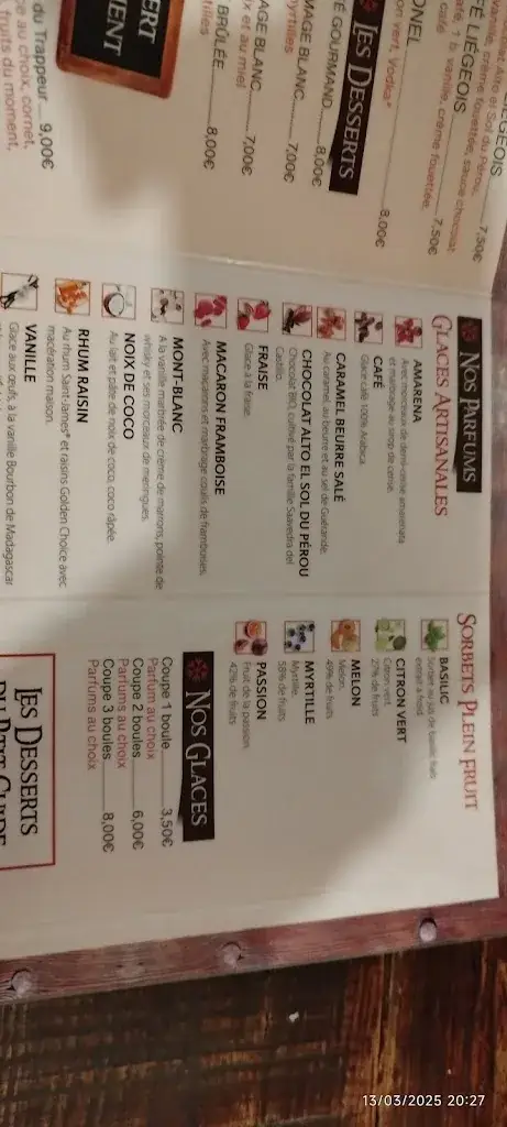 Menu_La Table du Trappeur_Bourboule_image_2