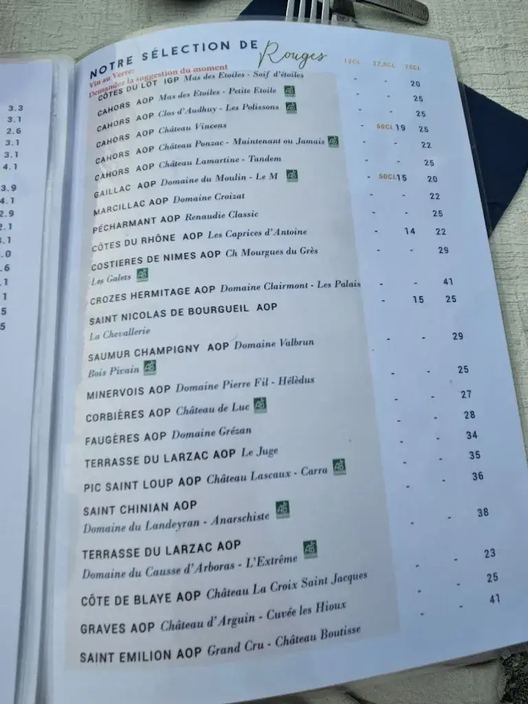 Menu_Aux Saveurs Du Causse_Cambes_image_4