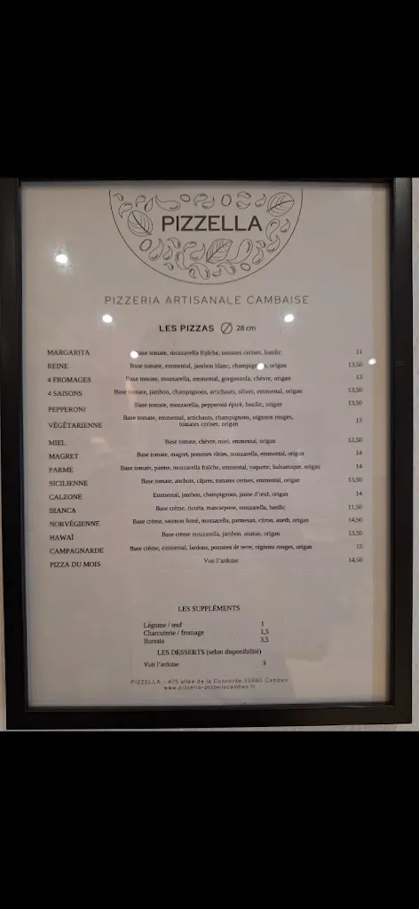 Pizzella Cambes Restaurant in Cambes