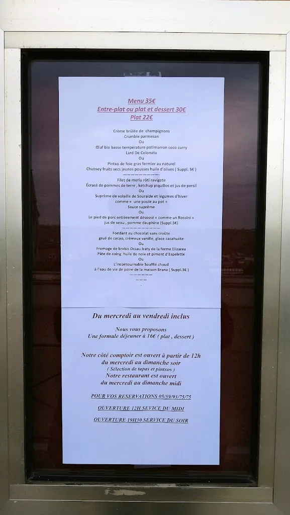 Menu_Restaurant Le Bellevue_Cambo-les-Bains_image_2