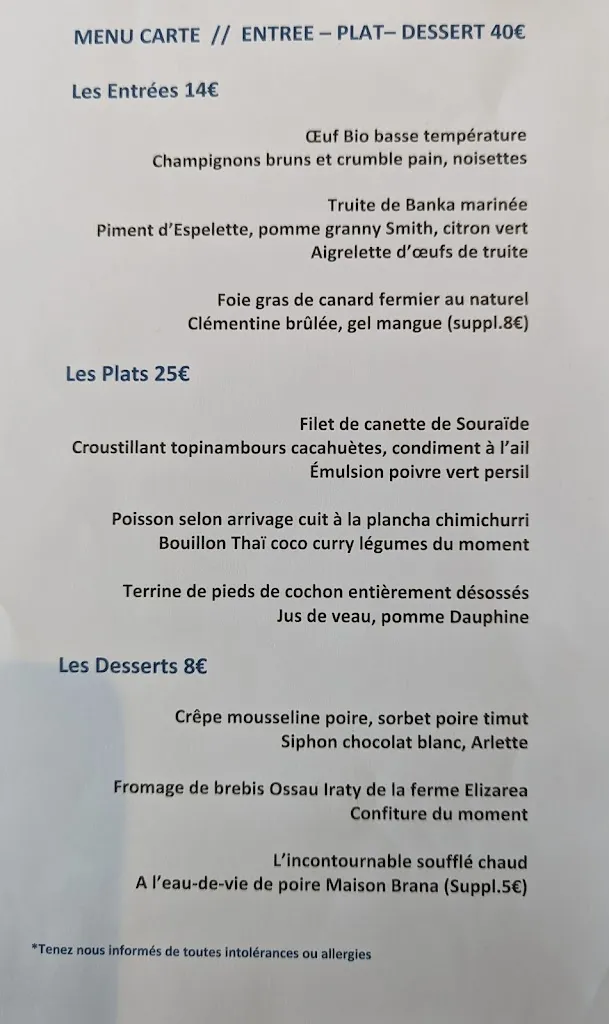 Menu_Restaurant Le Bellevue_Cambo-les-Bains_image_4