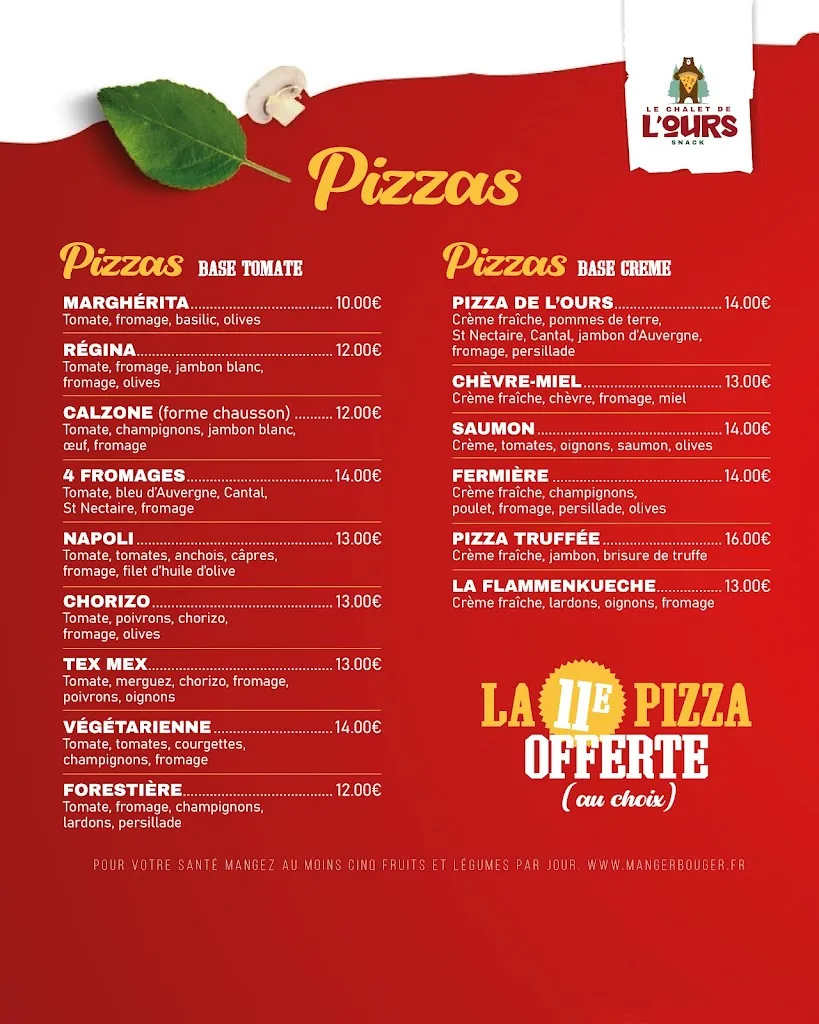 Menu_Le Chalet de l'Ours_Bourboule_image_2